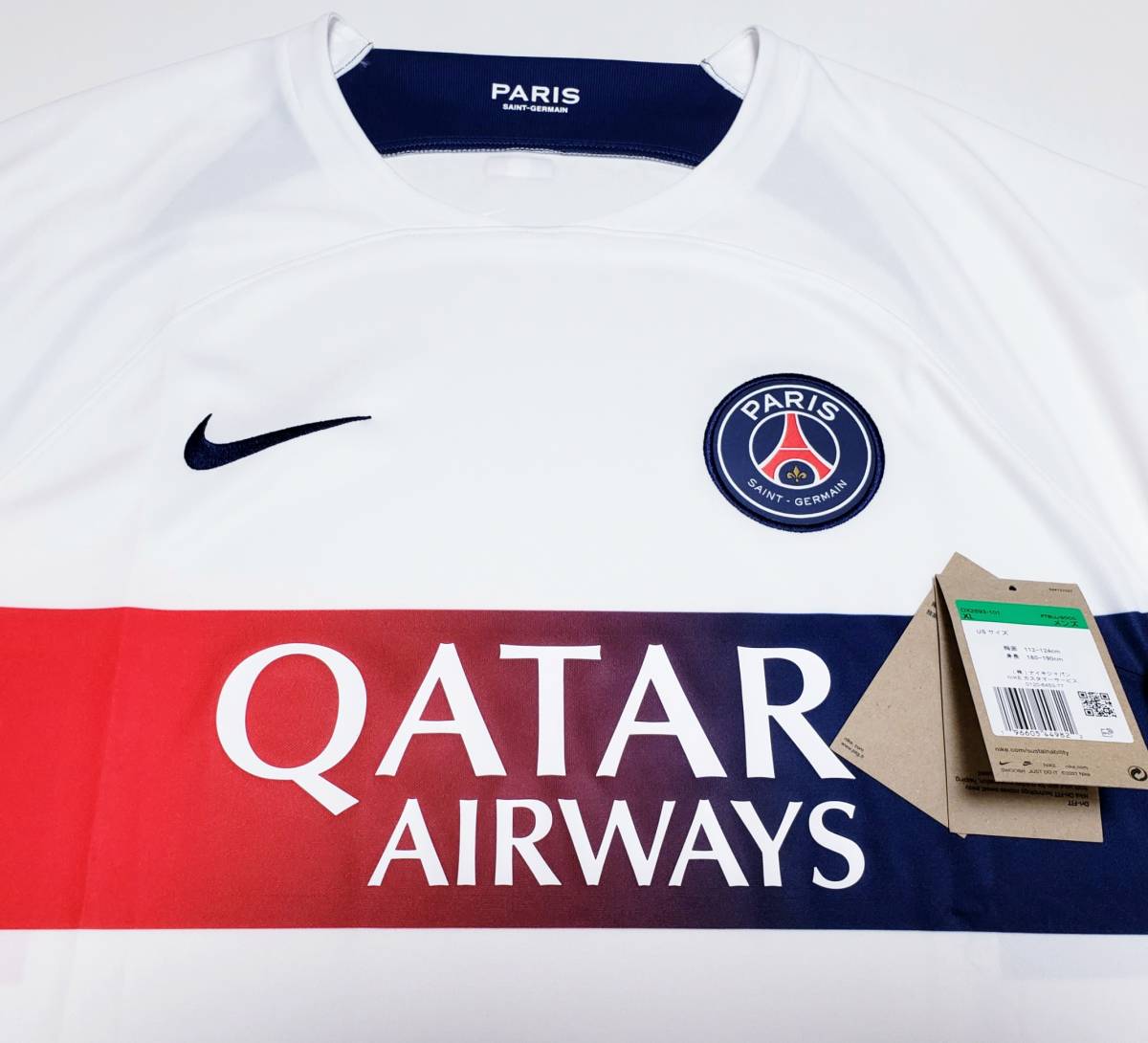 ◯最新作 美品 新品タグ付き 2024年 正規品 パリ サンジェルマン PSG オフィシャル 公式ユニフォーム XL ナイキジャパン製品 ※美品