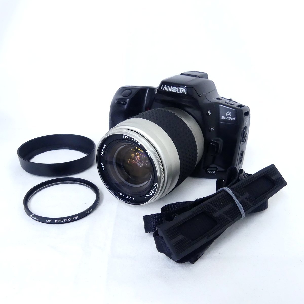 【1円】MINOLTA ミノルタ a 303si + Tokina AF 28-80mm F3.5-5.6 フィルムカメラ 現状品 USED /2401Cの画像1