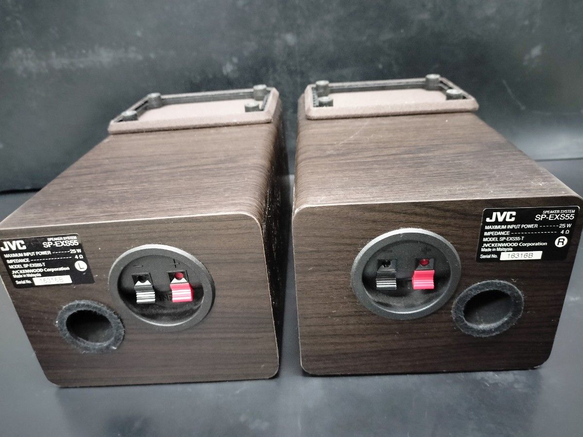 ペア SP スピーカー ウッドコーンスピーカー JVC SP-EXS55 ペア SP スピーカー ウッドコーンスピーカー JVC SP-EXS55