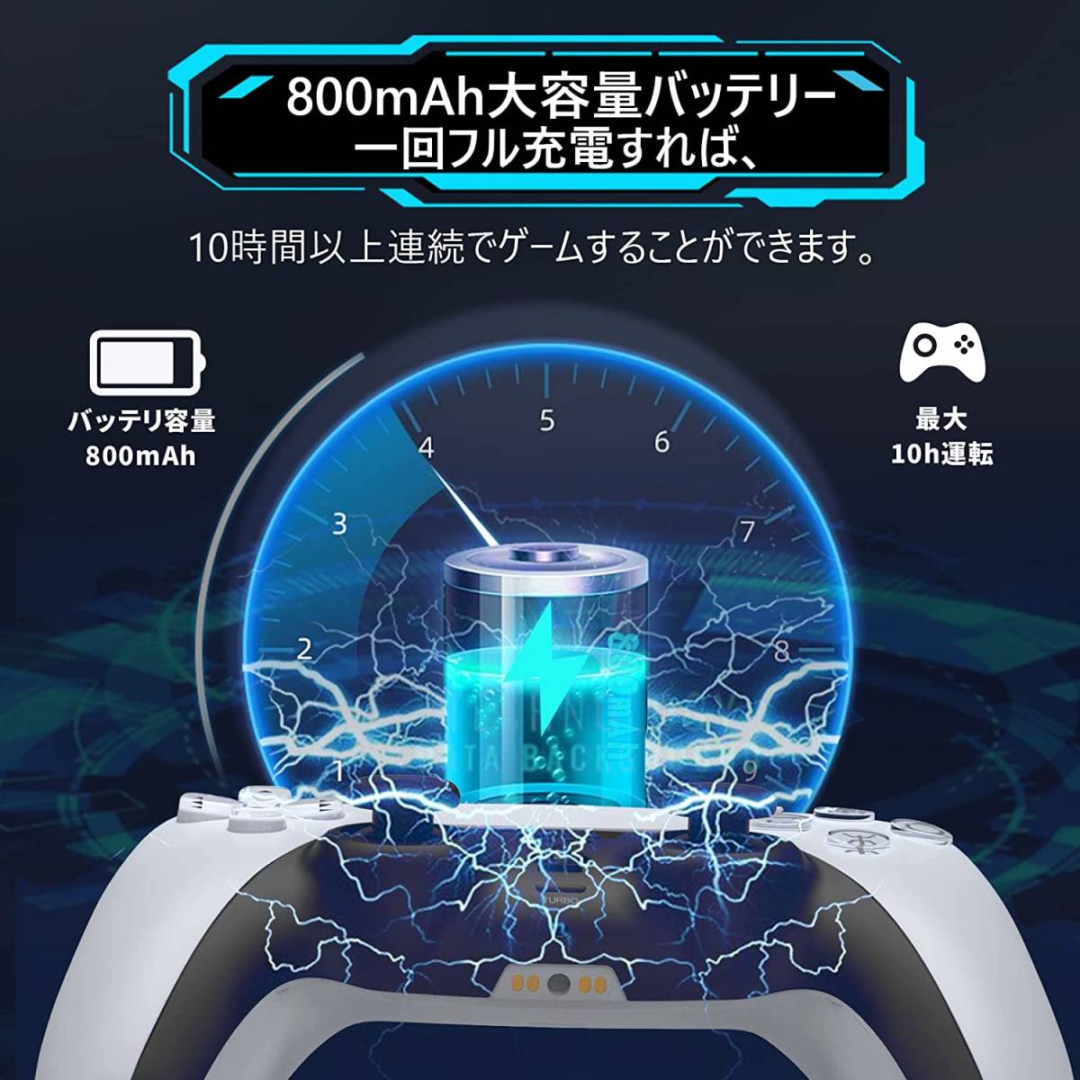 PS4コントローラー 重力感応 Turbo連射 機能6核振動機能 _画像4