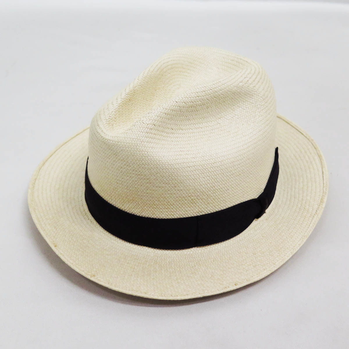 美品】ボルサリーノ パナマ ハット 140261 麦わら帽子 ベージュ 美品】ボルサリーノ パナマ ハット 140261 麦わら帽子 ベージュ