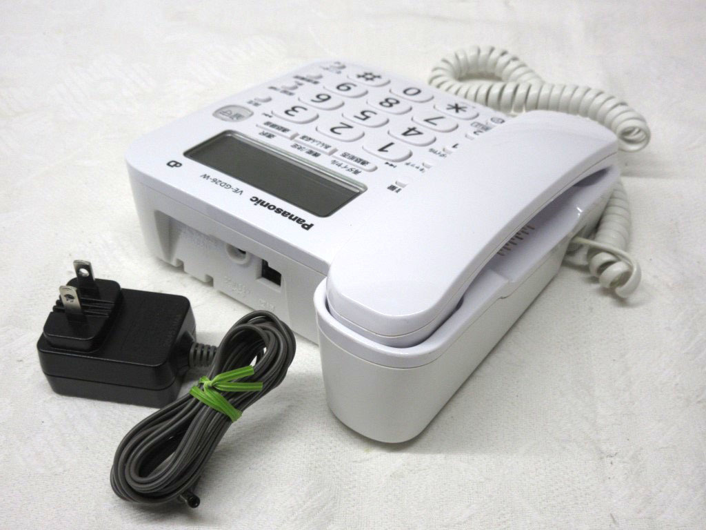 01K156 パナソニック 電話機 [VE-GD26-W] 親機のみ 通電OK 中古 現状 売り切り_画像5