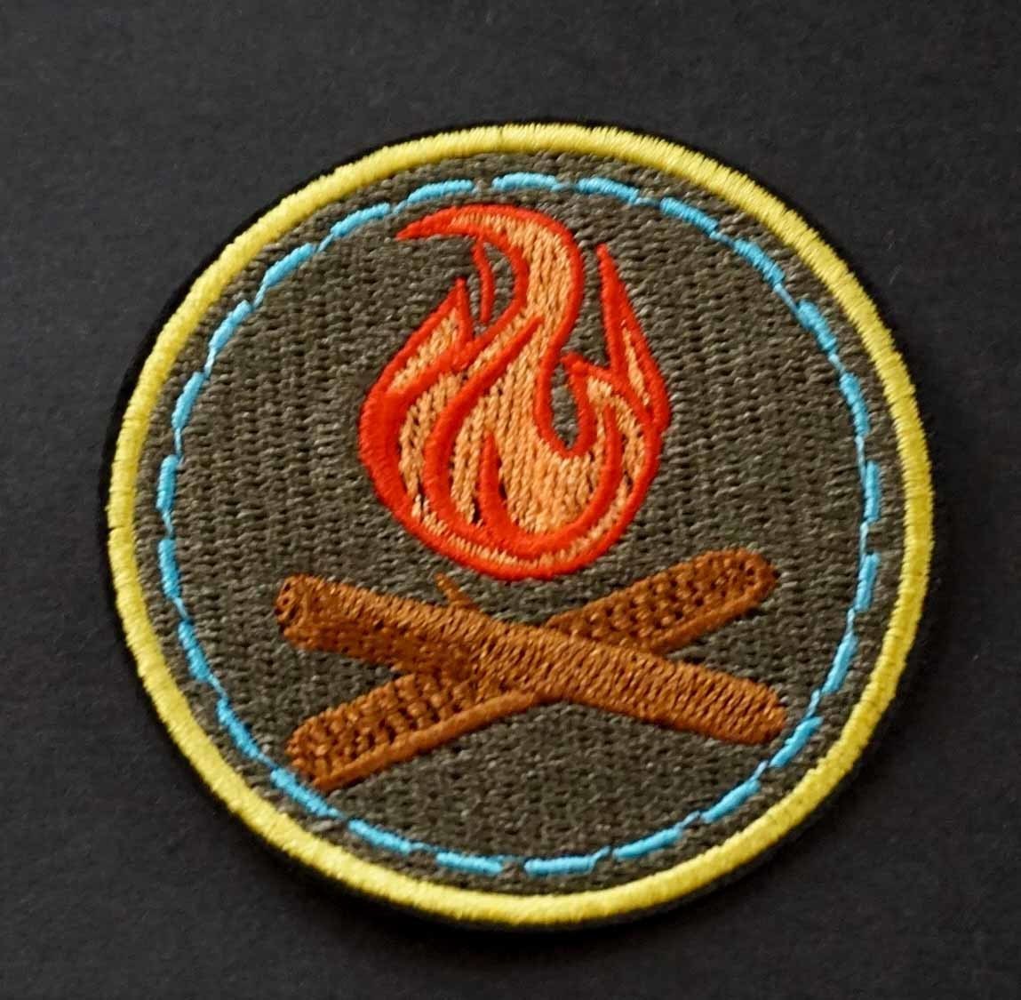  tradition . fire Logo # jpy type * new goods .. fire .. fire camp fire - embroidery badge ( patch )* America outdoor # firewood ....* ultra elegant DIY Western-style clothes 