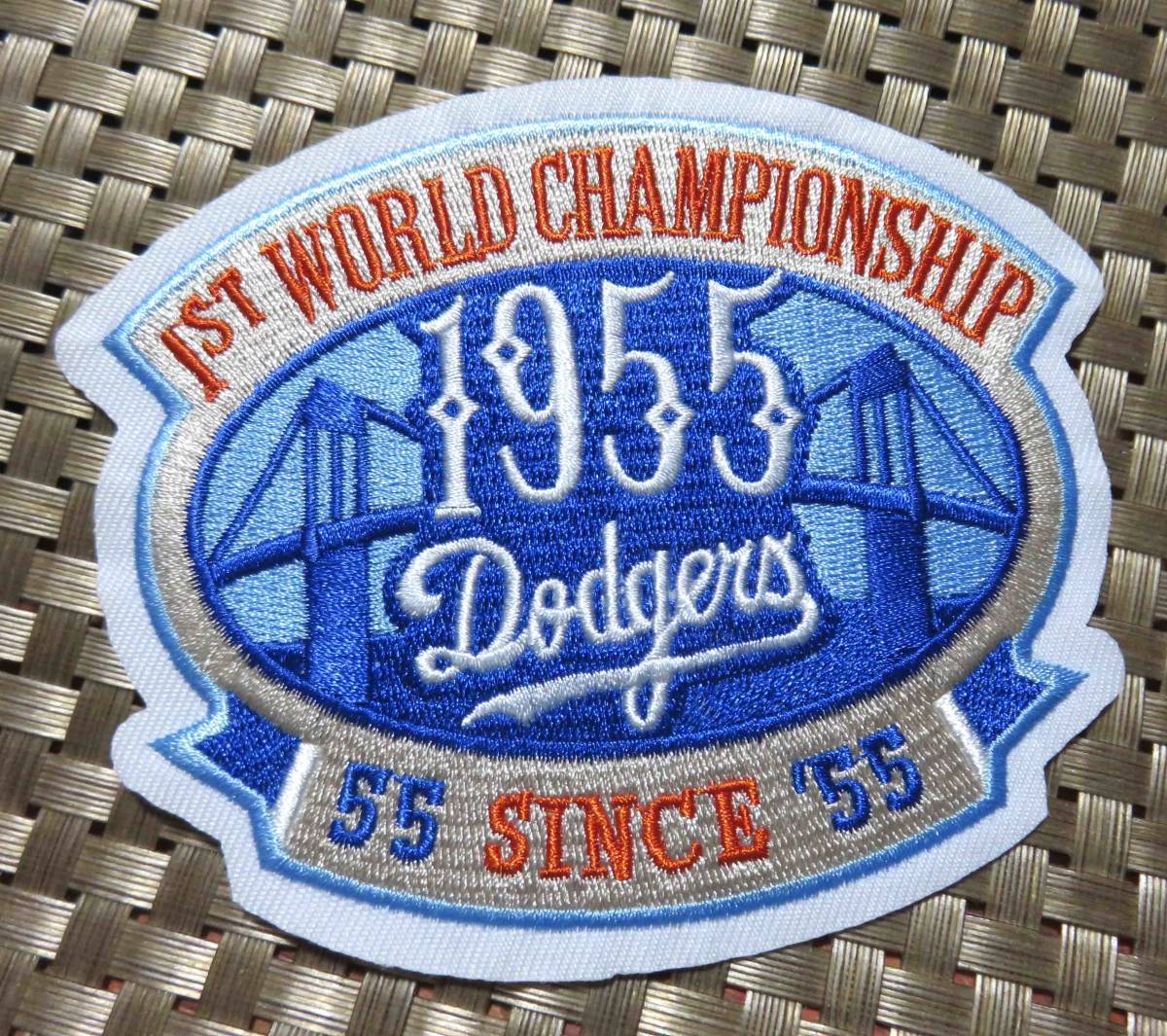 1955青橋LA◆激渋MLBロサンゼルス・ドジャース優勝記念Los Angeles Dodgers野球　アメリカ　ベースボール刺繍ワッペン激渋◆メジャーリーグ_画像7