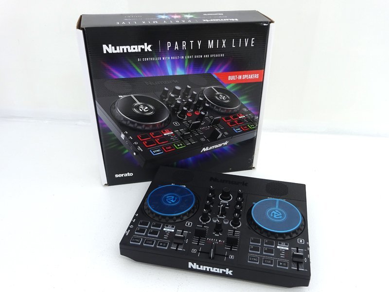 ★中古★Numark Party Mix Live LEDパーティライト搭載 スピーカー内蔵 DJコントローラー（ヌマーク/DJ機器）★【MU477】_画像1