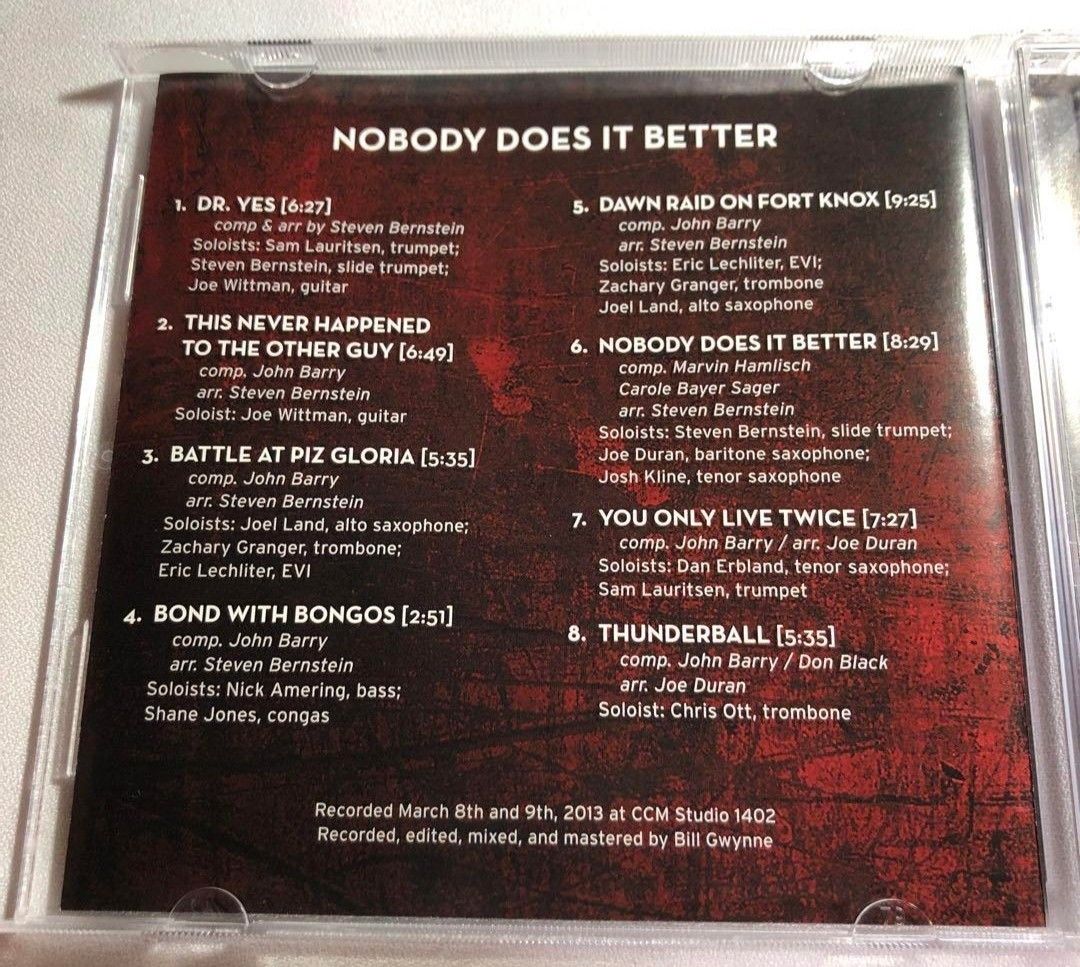 輸入盤/JAMES BOND NOBODY DOES IT BETTER　ジェームズボンド　007サウンドトラック