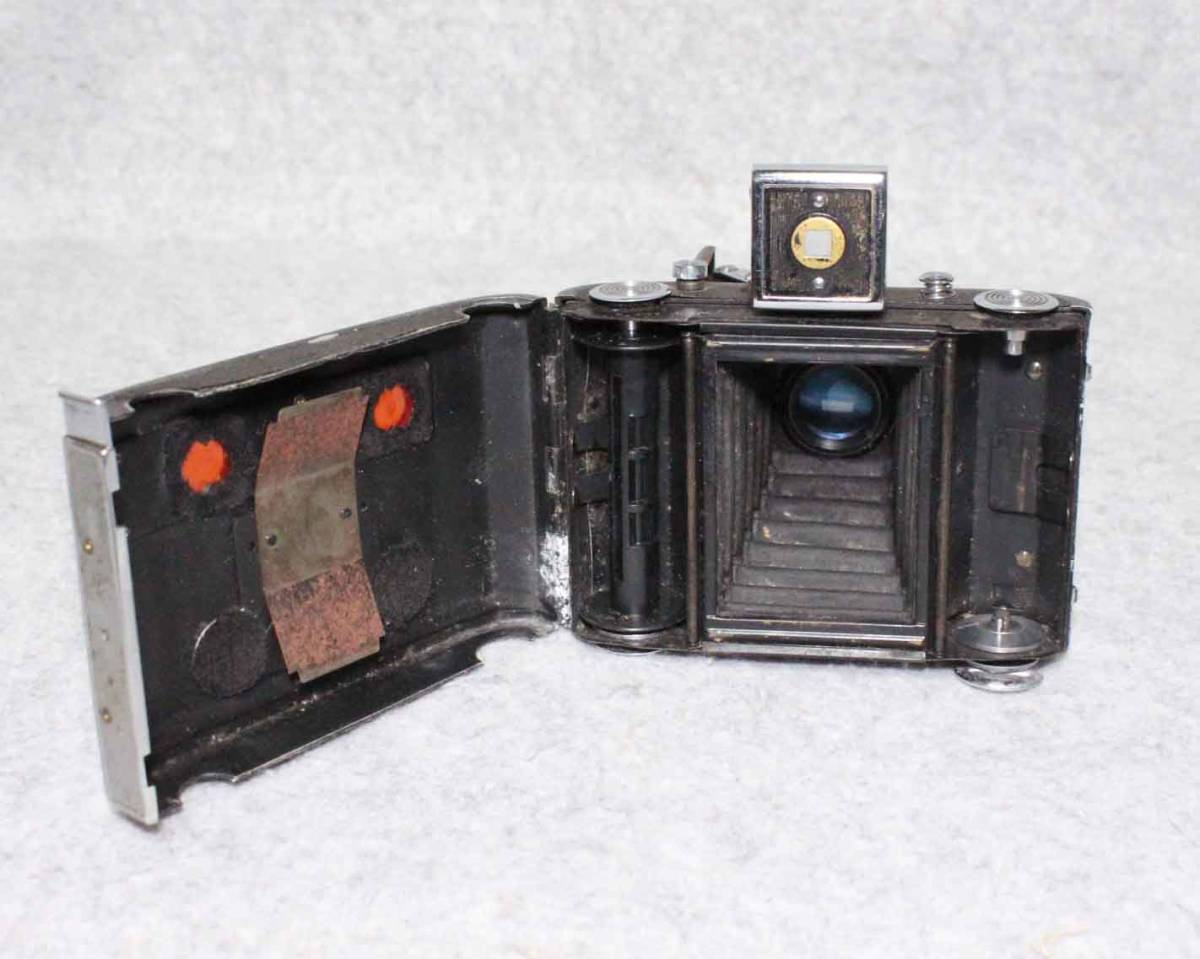 [is40]中判カメラ SEMI LEOTAX　WESTER REGION 7.5cm f3.5 SOW 蛇腹　スプリングカメラ camera　s.o.w セミレオタックス　革ケース_画像5