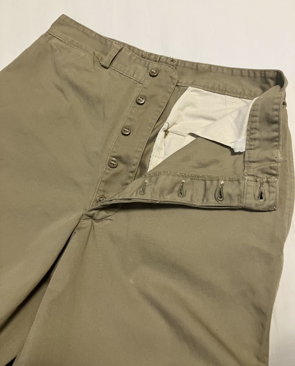 50s~ USMC the US armed forces sea .. Vintage chino trousers pants chinos w30 rom and rear (before and after) US ARMY MARINE NAVY America army military 40s 60s