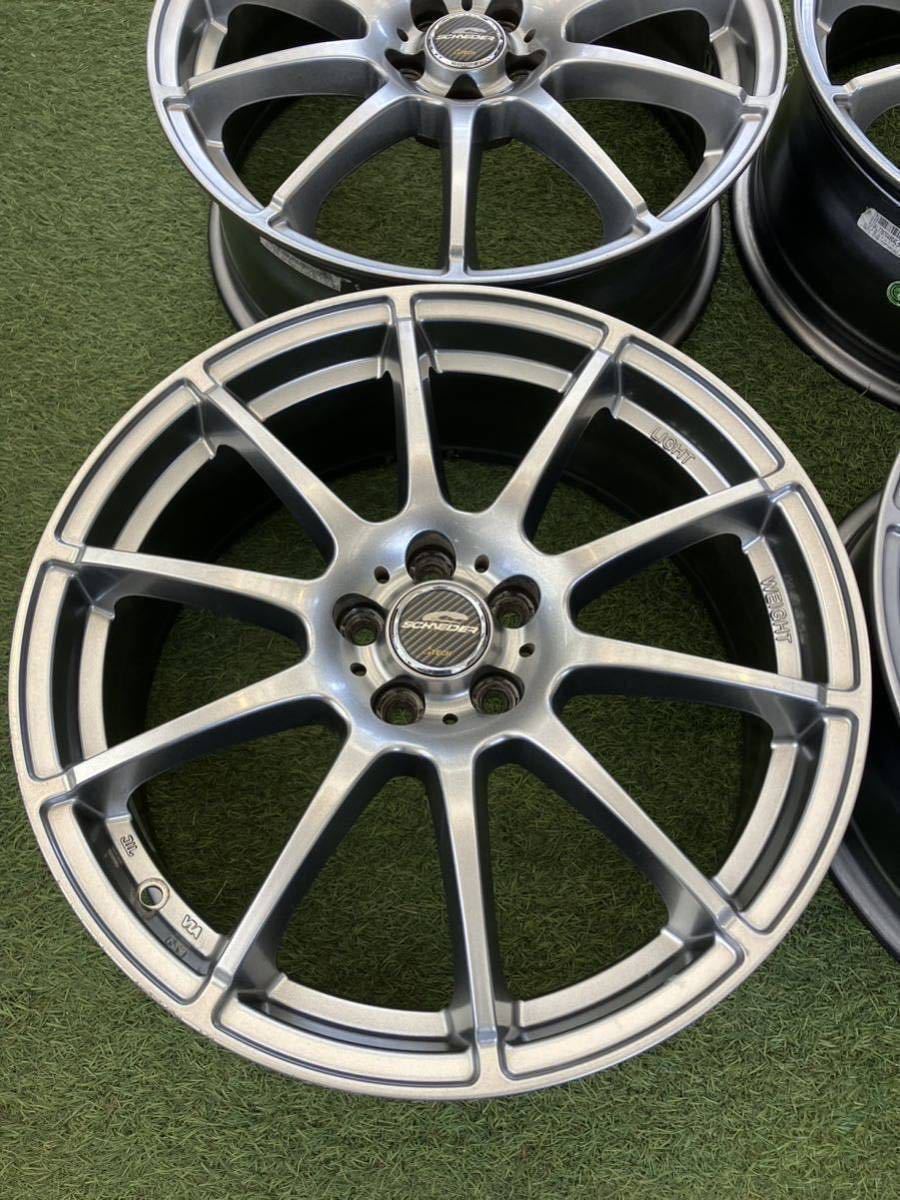 A-TECH SCHNEIDER エーテック シュナイダー 18インチ 18×7J オフセット 48 PCD 100 5H アルミホイール 4本セット_画像2