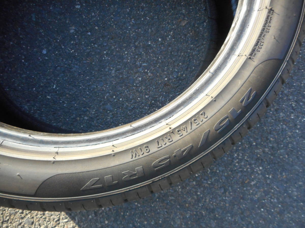 215/45R17 215/45-17 PIRELLI ピレリ P7 EVO 2022年製 ラジアルタイヤ サマータイヤ 2本セット_画像4