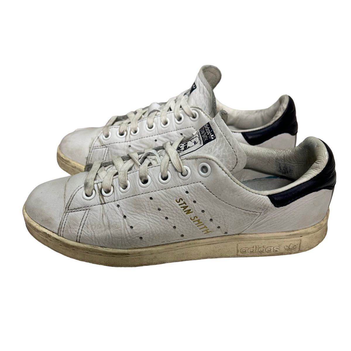 BB966 adidas アディダス STAN SMITH スタンスミス メンズ ローカットスニーカー US5.5 23.5cm ホワイト ブラックの画像2