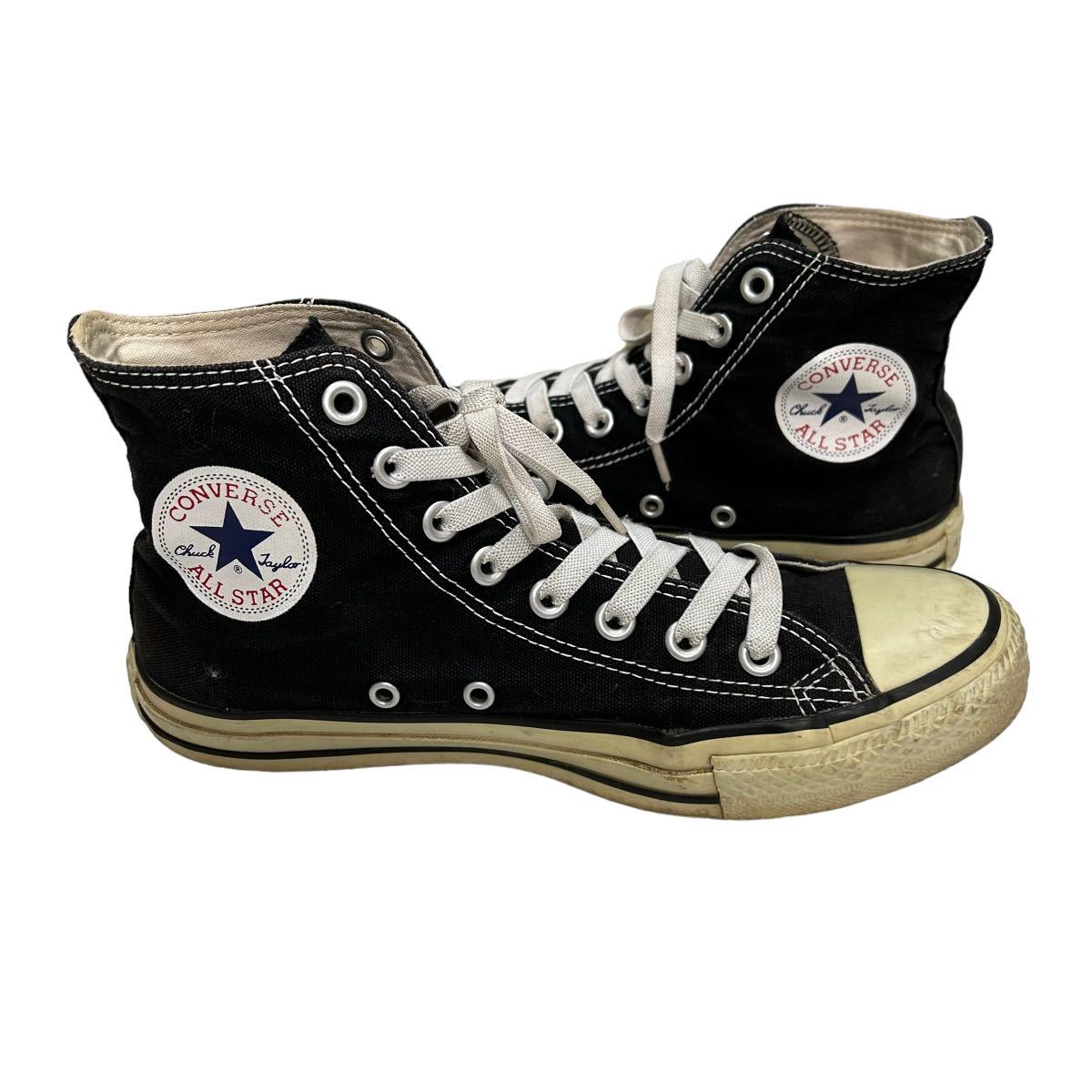 BC015 CONVERSE コンバース オールスター メンズ ハイカットスニーカー US6.5 25cm ブラック キャンバスの画像5