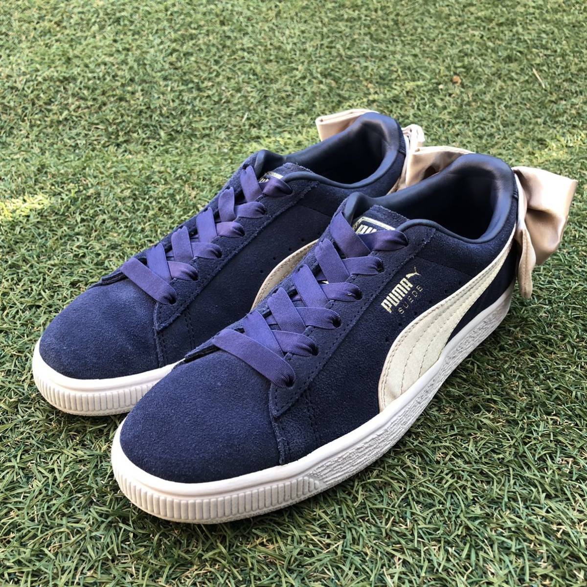 美品23 PUMA SUEDE BOW プーマ　スエード ボウ HW664_画像4