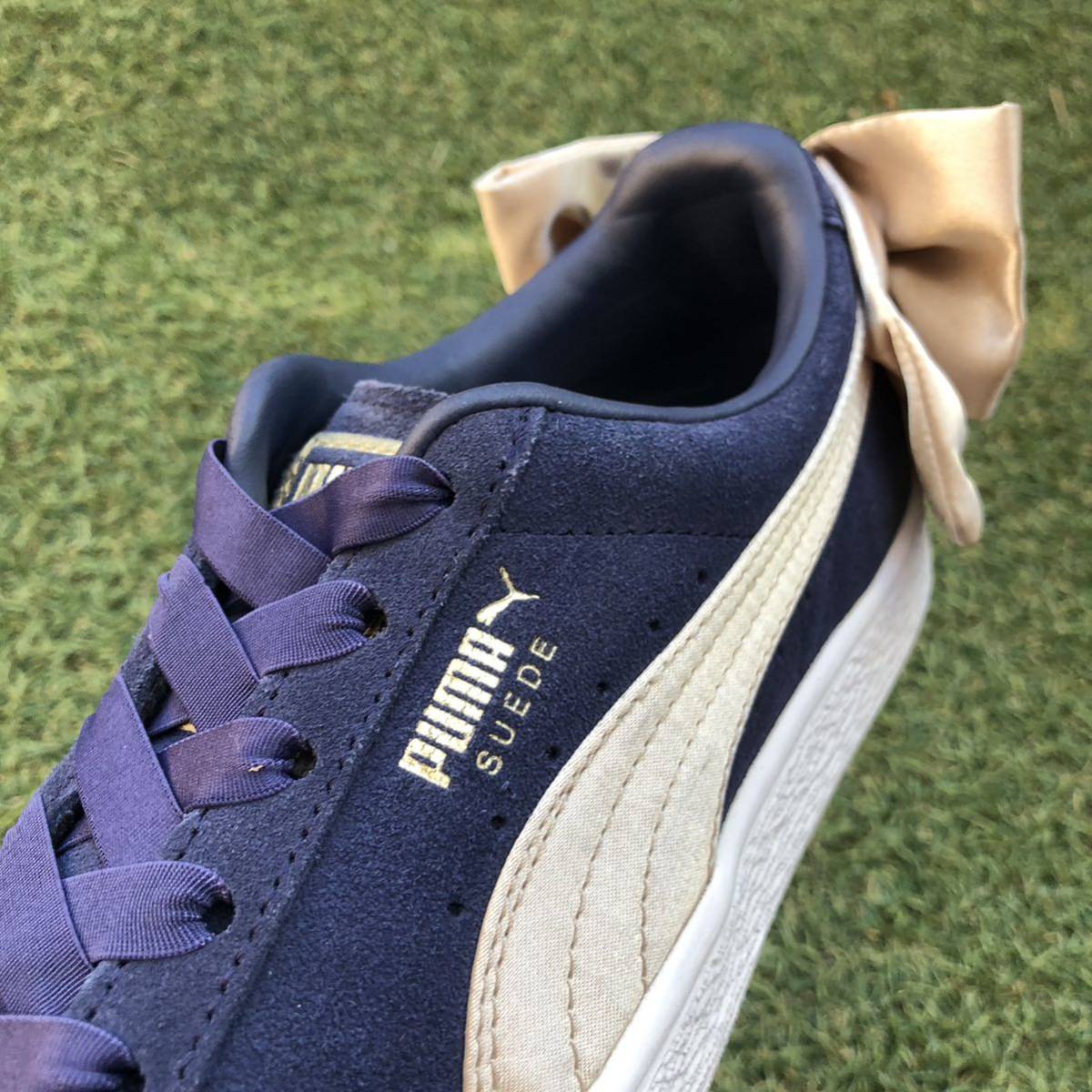 美品23 PUMA SUEDE BOW プーマ　スエード ボウ HW664_画像8