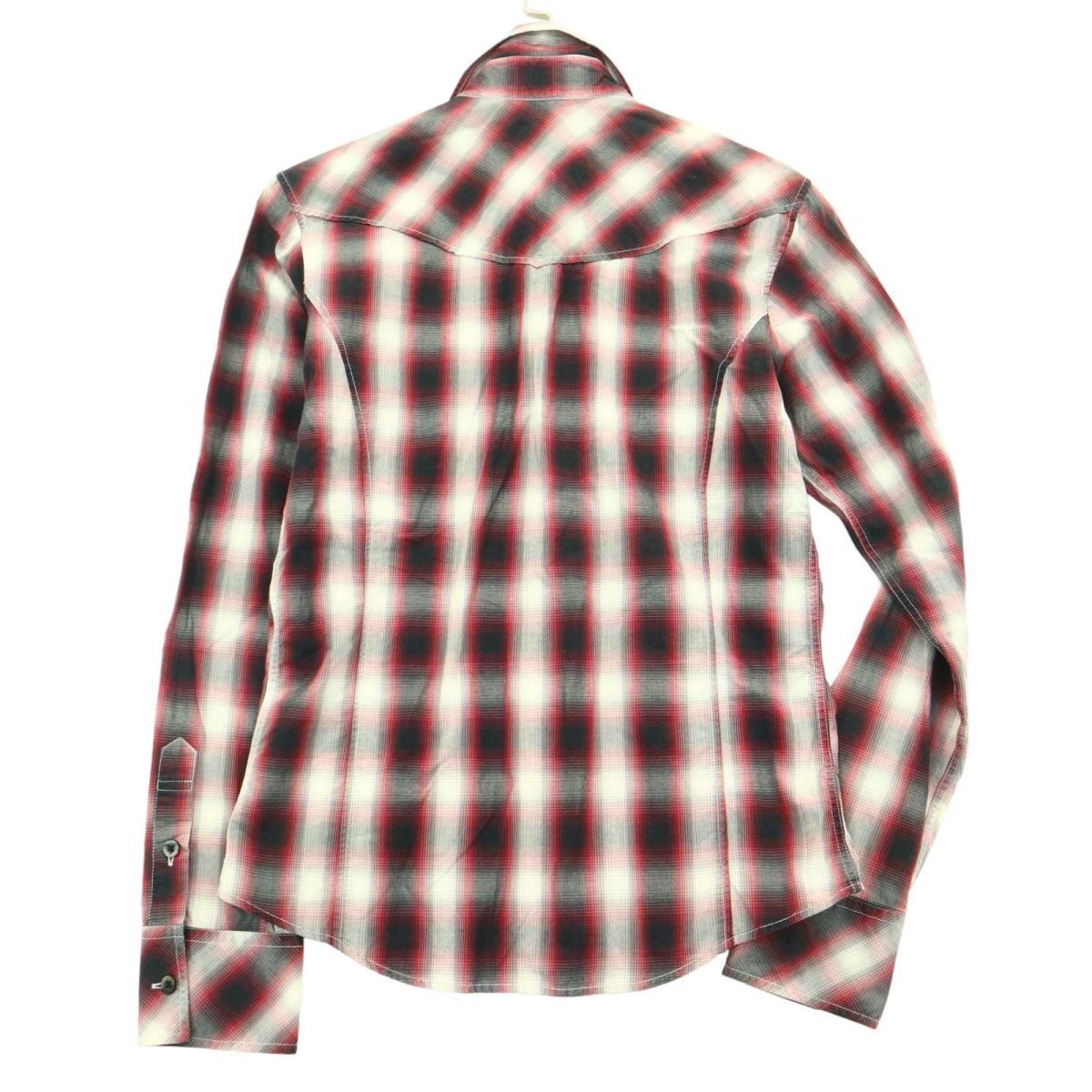 MK HOMME Michel Klein Homme through year * long sleeve Western check shirt Sz.46 men's A3T15432_C#C