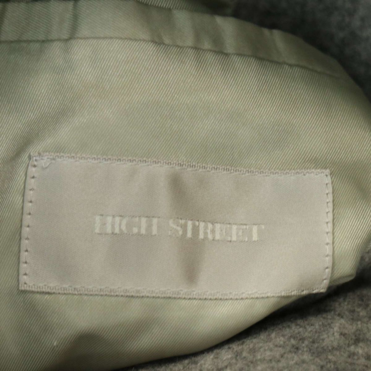 HIGH STREET ハイストリート 秋冬 メルトン ウール★ スタンドカラー ジャケット コート Sz.S　メンズ グレー　A4T00115_1#N_画像5