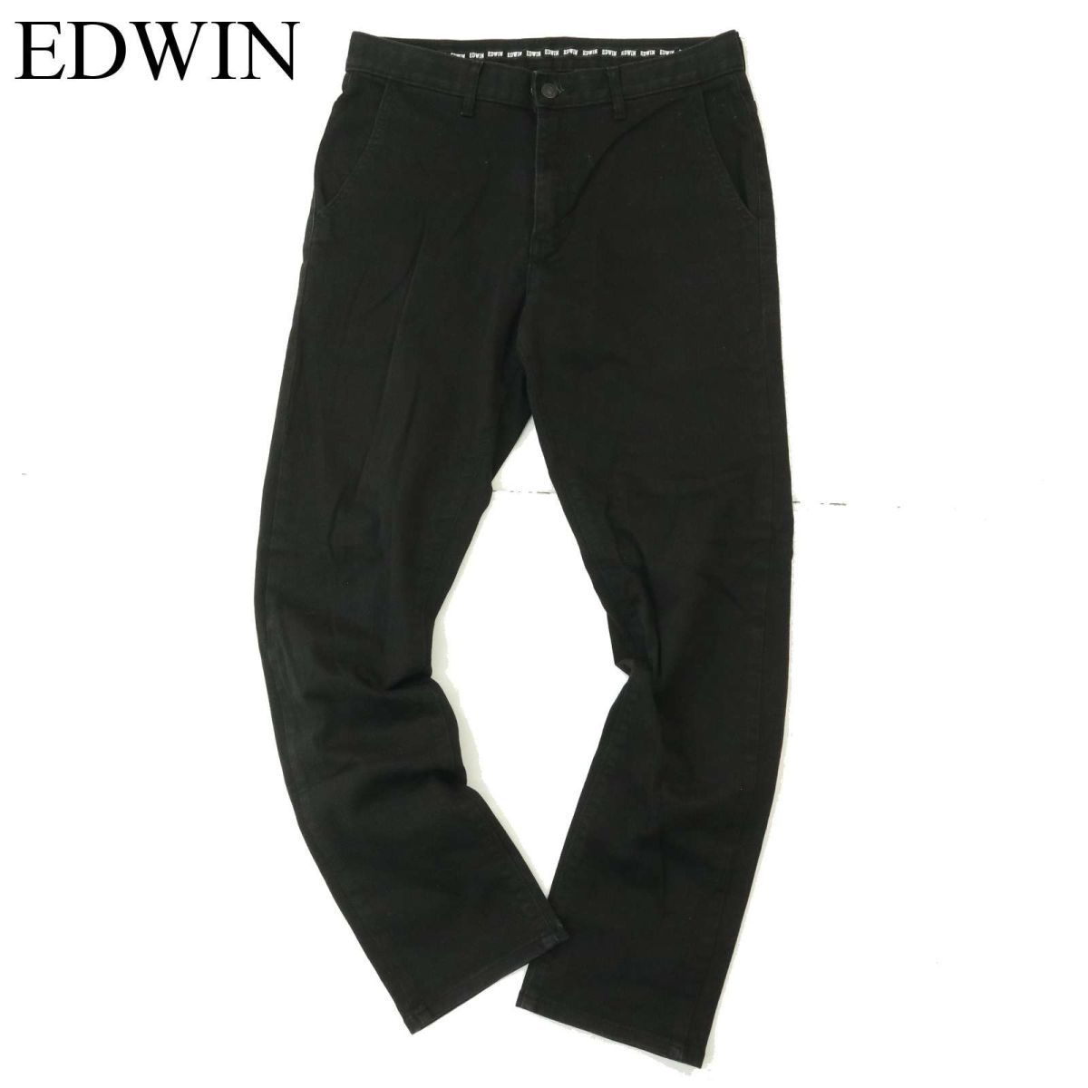 EDWIN エドウィン EXM32 ストレッチ★ ブラック デニム パンツ ジーンズ Sz.31　メンズ 黒 日本製　A4B00177_1#R_画像1