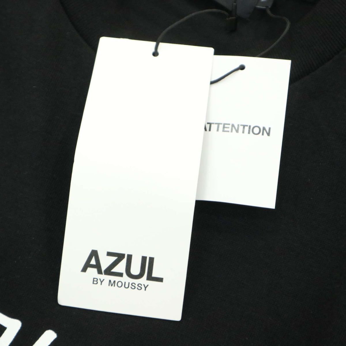  новый товар * AZUL by MOUSSY azur Moussy PASS THROUGH PHOTO TEE трикотажный джемпер с длинным рукавом футболка футболка Sz.M мужской чёрный A4T00632_1#F