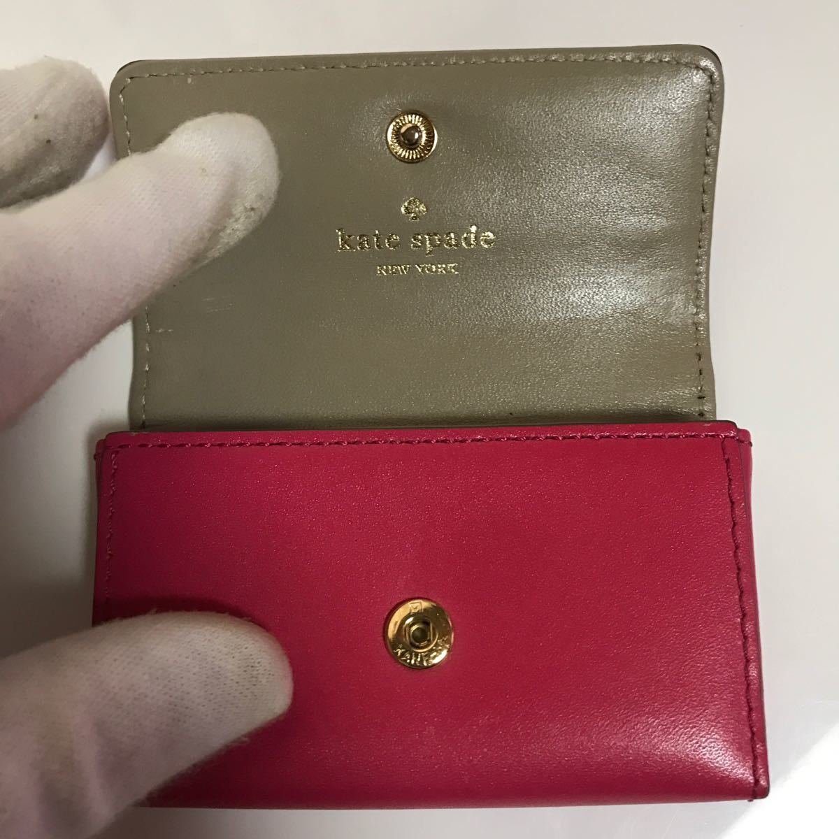 kate spade 小物入れ　ポーチ　ケイトスペード レザー ピンク レディース　ブランド_画像7