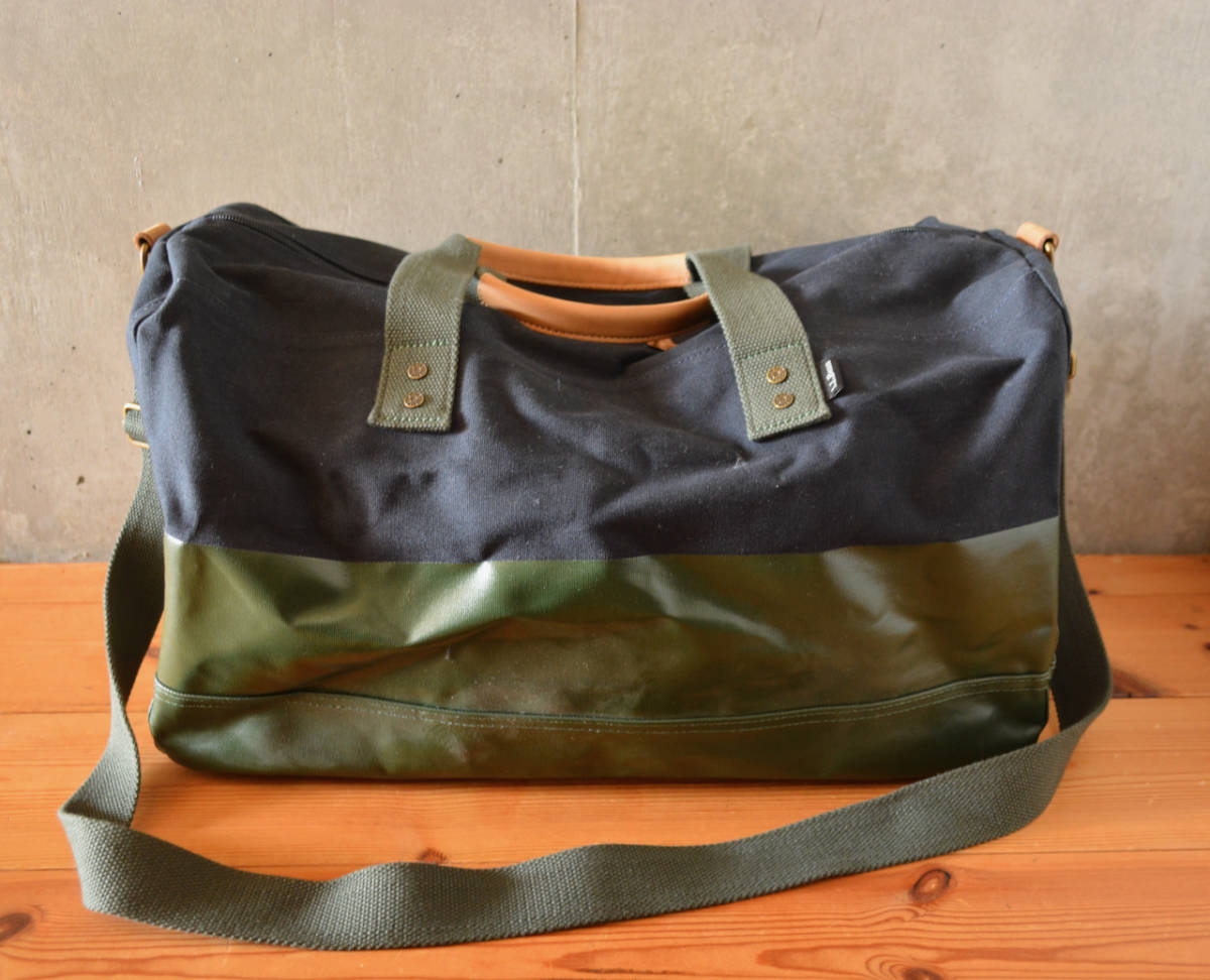 【 L.L.Bean 】キャンバス使い ショルダー付き ダッフルバッグ ボストンバッグ /Waxed Canvas Duffle_画像4