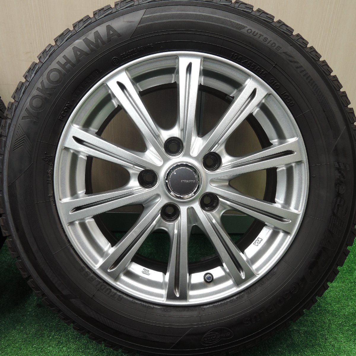 *送料無料*バリ溝！9分★スタッドレス 195/65R15 ヨコハマ アイスガード iG50 プラス MiLLOUS ミルアス 15インチ PCD114.3/5H★4010206HAス_画像2