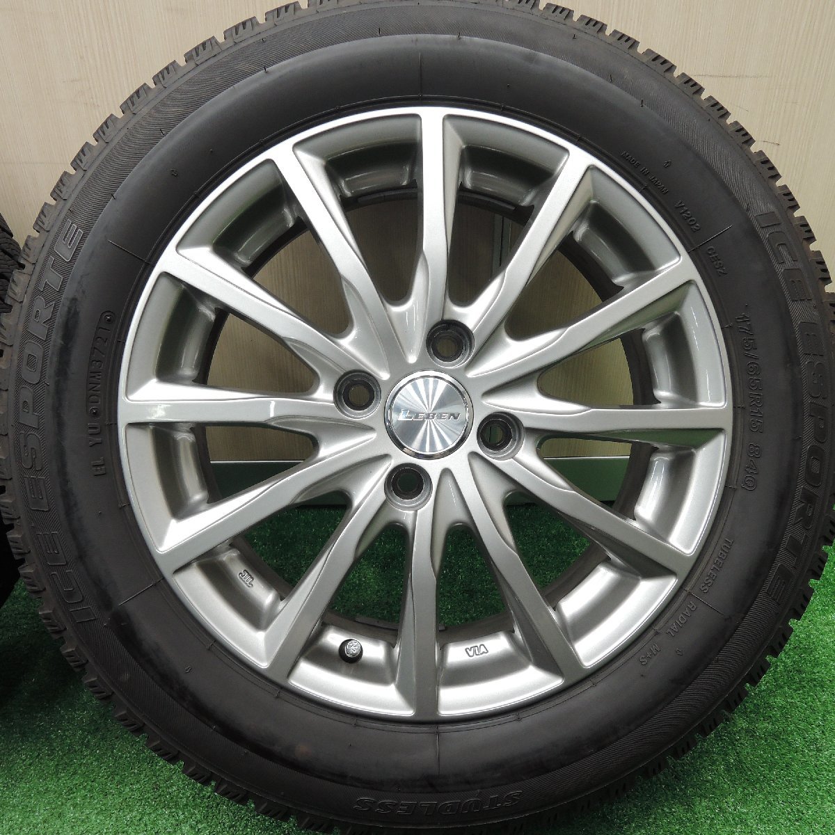 *送料無料*バリ溝!21年!キレイ!8.5分★スタッドレス 175/65R15 アイスエスポルテ LEBEN レーベン 15インチ PCD100/4H★4011306HAス *送料無料*バリ溝!21年!キレイ!8.5分★スタッドレス 175/65R15 アイスエスポルテ LEBEN レーベン 15インチ PCD100/4H★4011306HAス