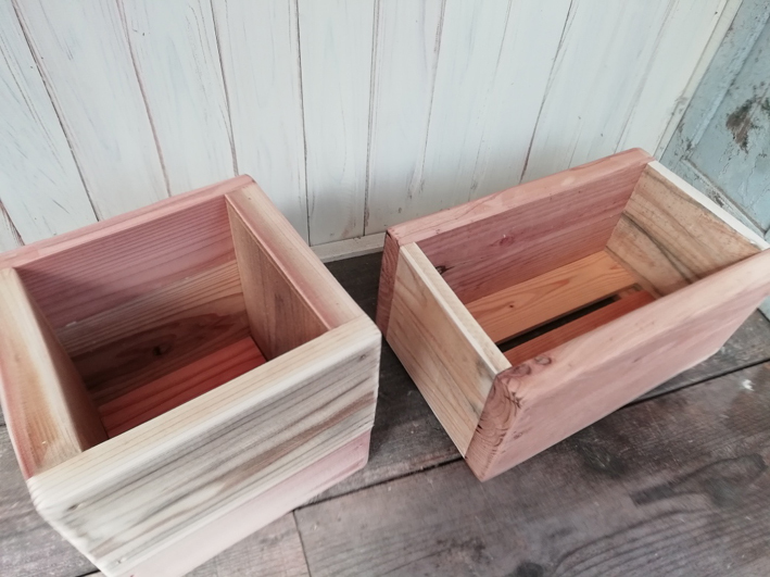  wooden planter large small 2 piece set 11 color .. pot cover gardening 