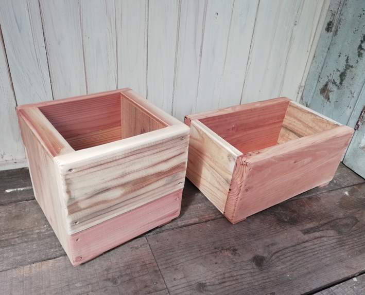  wooden planter large small 2 piece set 11 color .. pot cover gardening 