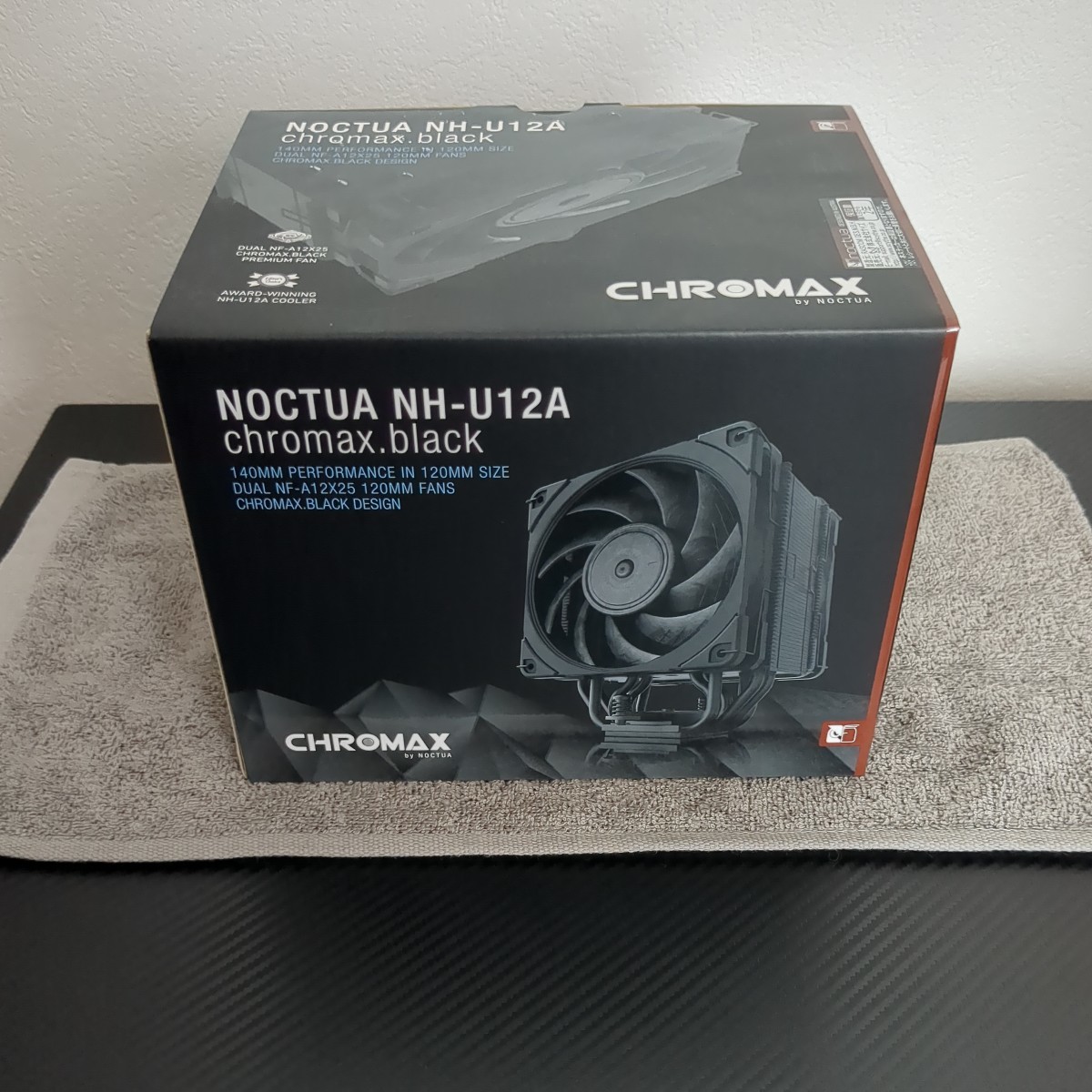 ☆新品・未開封☆② Noctua NH-U12A chromax.black 120mm シングルタワー CPUクーラー (ブラック)_画像1