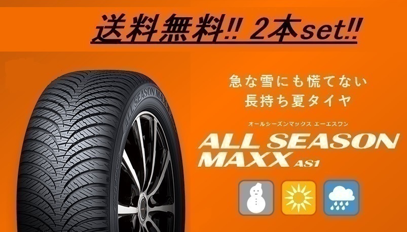 送料無料!ダンロップ(DUNLOP) オールシーズンマックス AS1 165/60R15 77H 2本セット_画像1