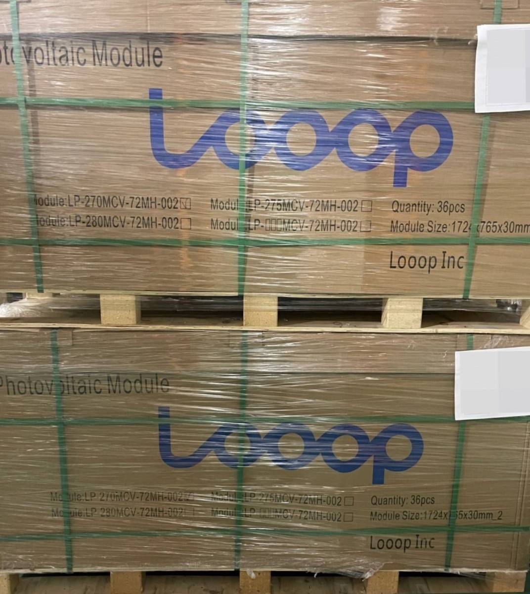 ID4386: 【メーカー保証・36枚セット】 未開封 Looop 270w LP ID4386: 【メーカー保証・36枚セット】 未開封 Looop 270w LP