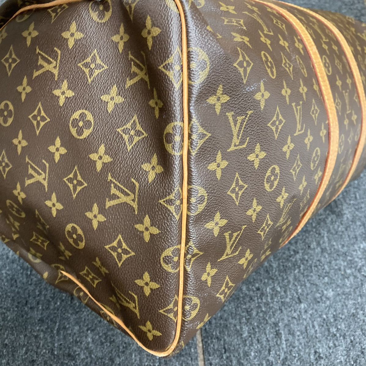 ★1円スタート★LOUIS VUITTON ルイヴィトン モノグラム キーポル55 M41424 ボストンバック ブラウン カバン 旅行バック シリアルMI0956_画像5