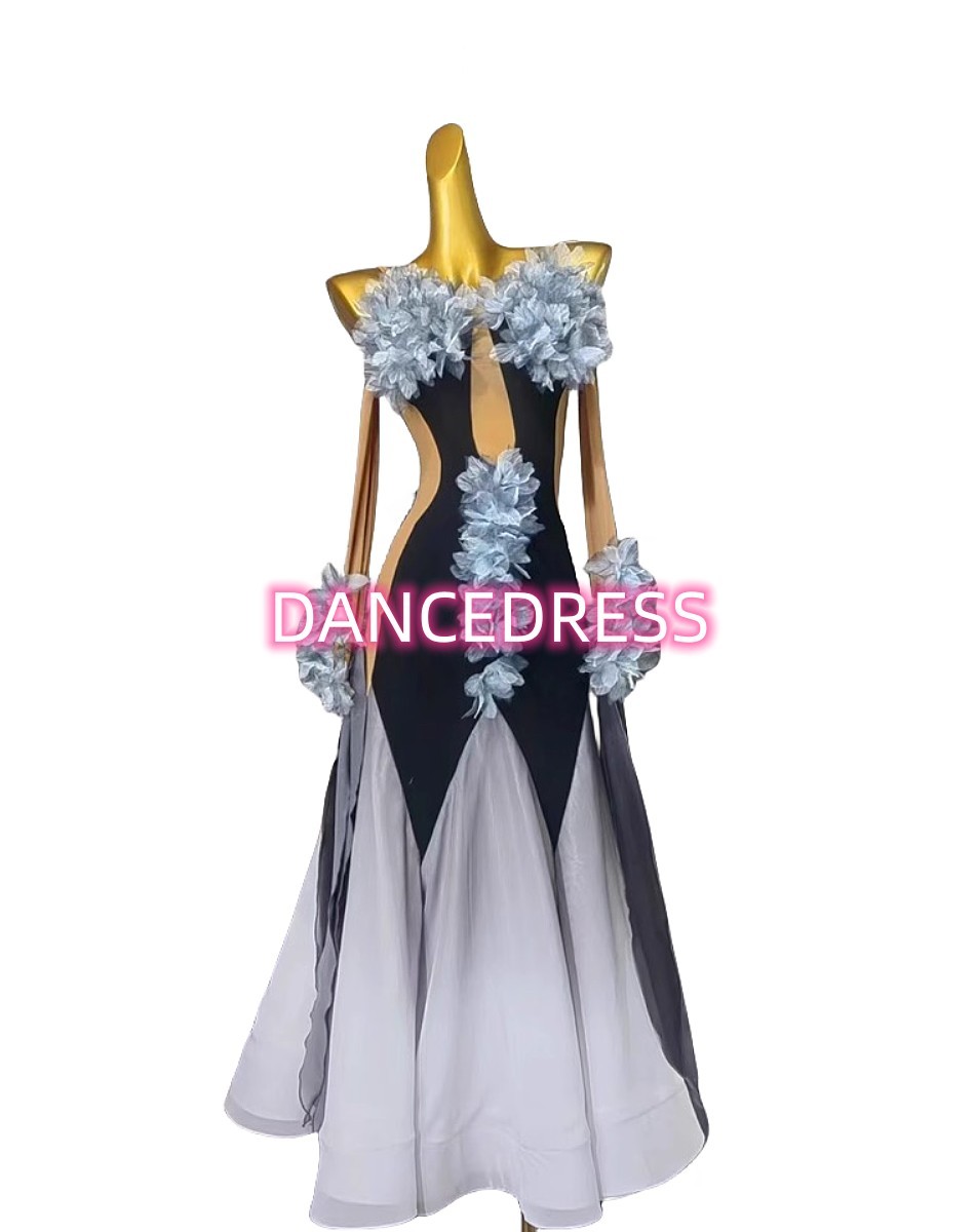 NEW 社交ダンスドレス・モダンドレス・スタンダードドレス オーダーメイド、サイズ撰択可 新品 最高品質modern-689_画像1