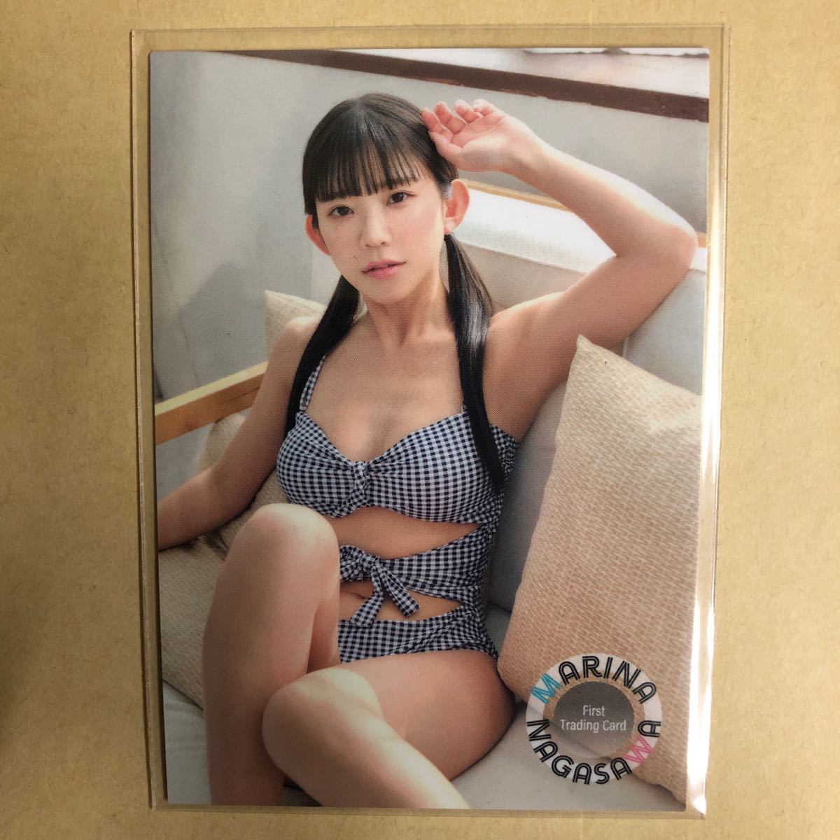 長澤茉里奈 トレカ アイドル グラビア カード 水着 ビキニ まりちゅう 麻雀 RG25 タレント トレーディングカード_画像1