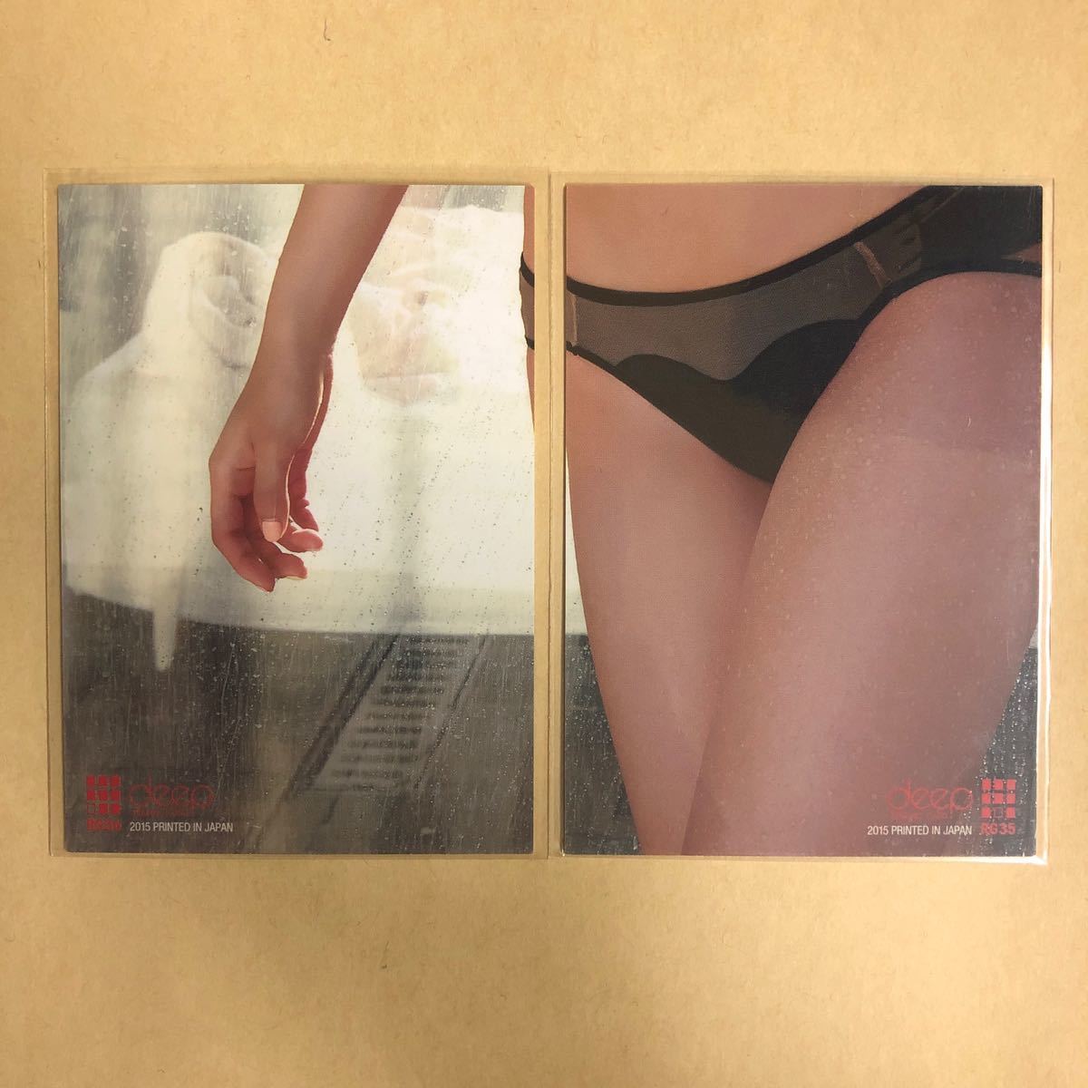 吉木りさ 2015 deep トレカ アイドル グラビア カード 下着 RG35 36 タレント トレーディングカード 2枚セット_画像2