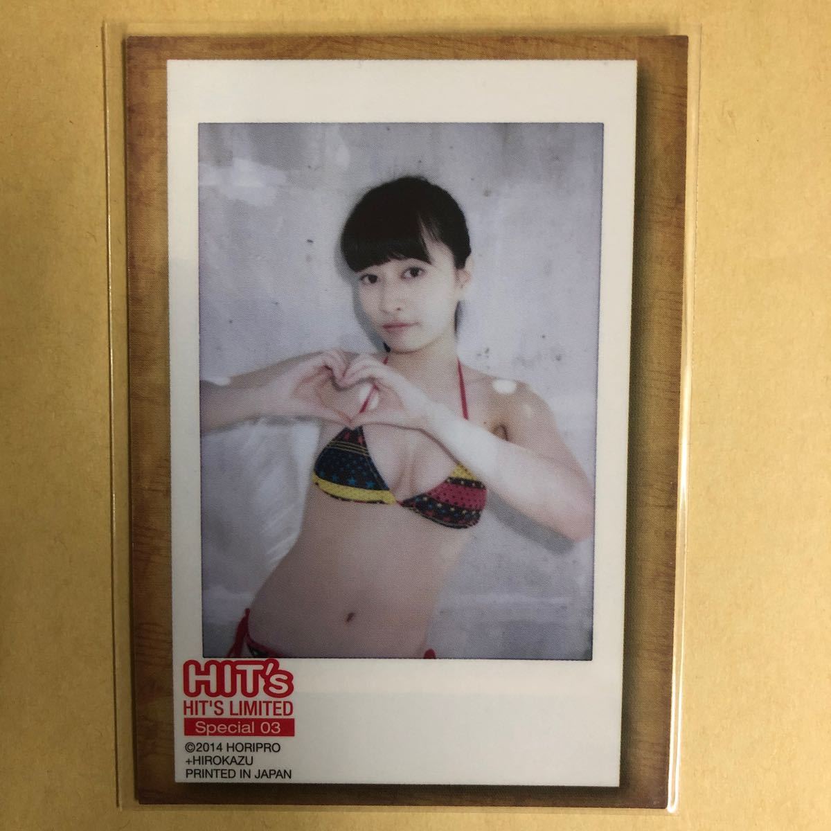 アイドリング!!! 後藤郁 2014 ヒッツ トレカ アイドル グラビア カード 水着 ビキニ SP03 タレント トレーディングカード 金箔押し サイン_画像2