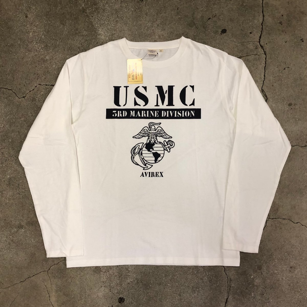 未使用品 AVIREX L/SクルーネックTシャツ USMC XL アヴィレックス_画像1