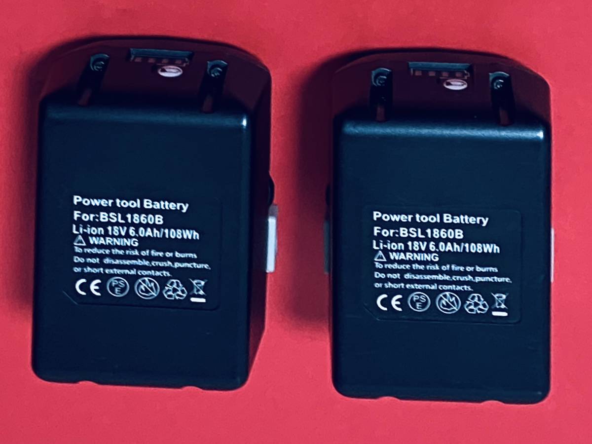 ブランド不明　Hitachi Koki用　バッテリー　 BSL1860B, 2 Pieces, Hitachi 18 V Battery, 6.0 A,_画像3