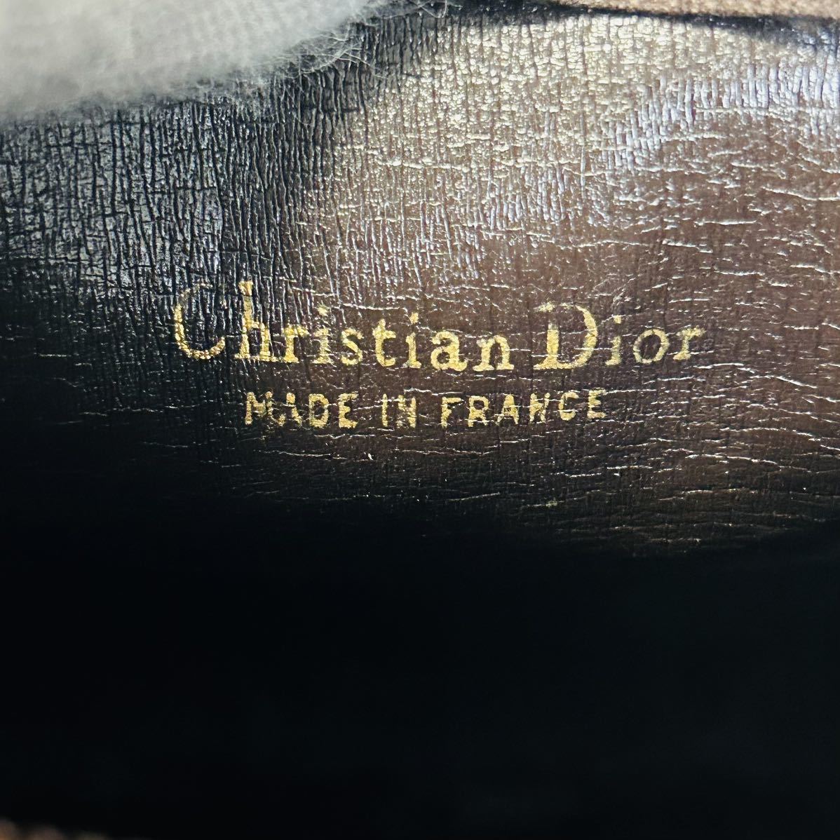 1円〜　Christian Dior ディオール　ハンドバッグ　ミニボストン　ワンショルダー　トロッター　キャンバス　ベージュｘブラウン　0121単04_画像10