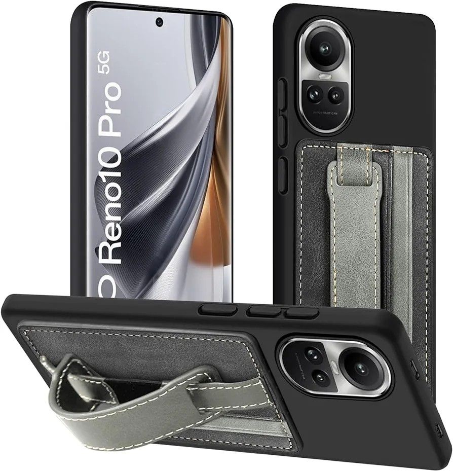 OPPO Reno10 Pro 5G ケース スタンド付き スタンド機能 背面 カード収納 耐衝撃 TPU 柔軟性 指紋防止 