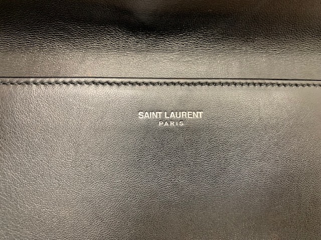 ☆格安セール☆　YVES SAINT LAURENT イヴ サンローラン YSL 3C1384520　0115 星 スター 刺繍 ステッチ クラッチバッグ ブラック ◆22630_画像3