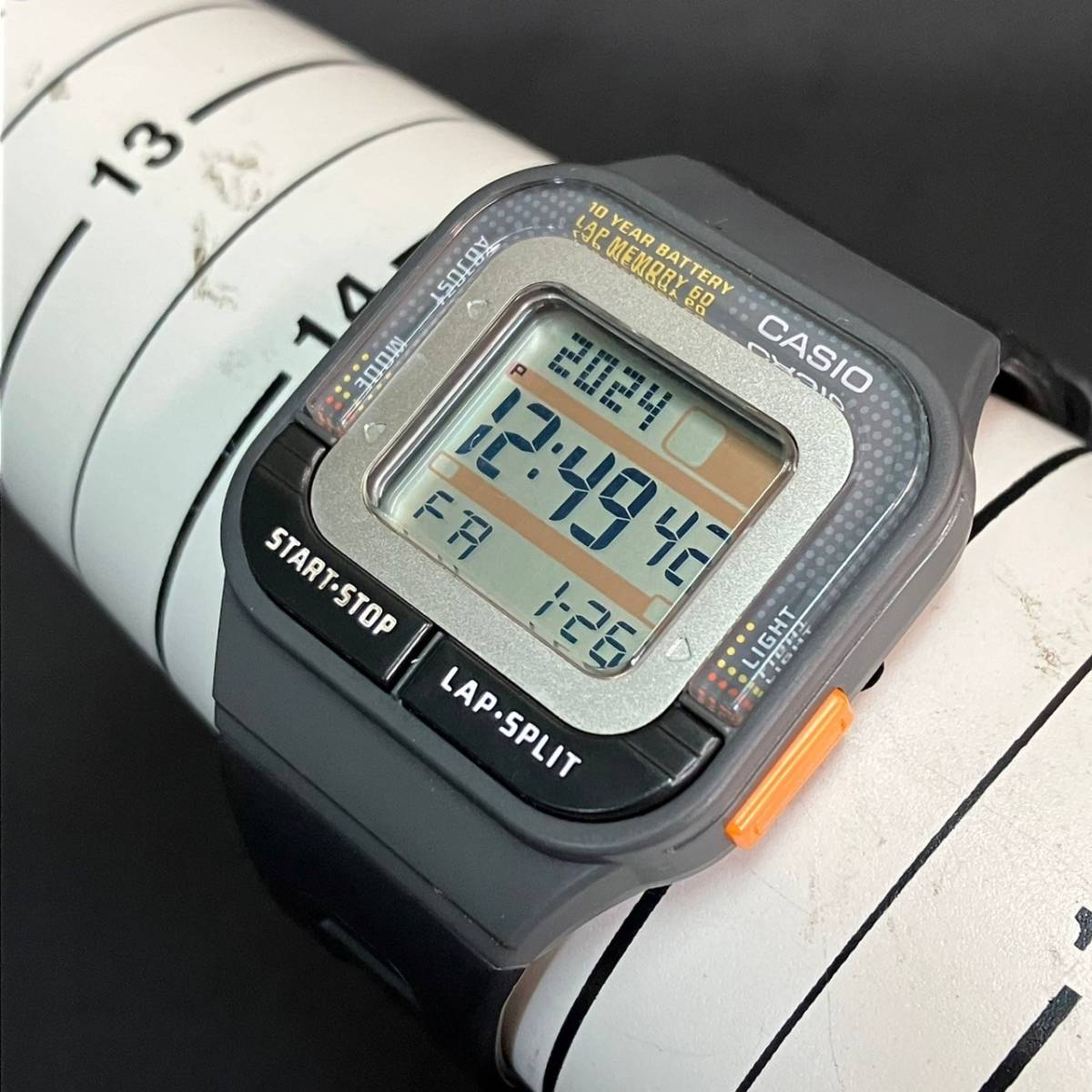 FAb044x06 稼働品 カシオ CASIO スポーツギア 腕時計 SDB-100J 3256JA ランニング ウォーキング 箱付_画像2