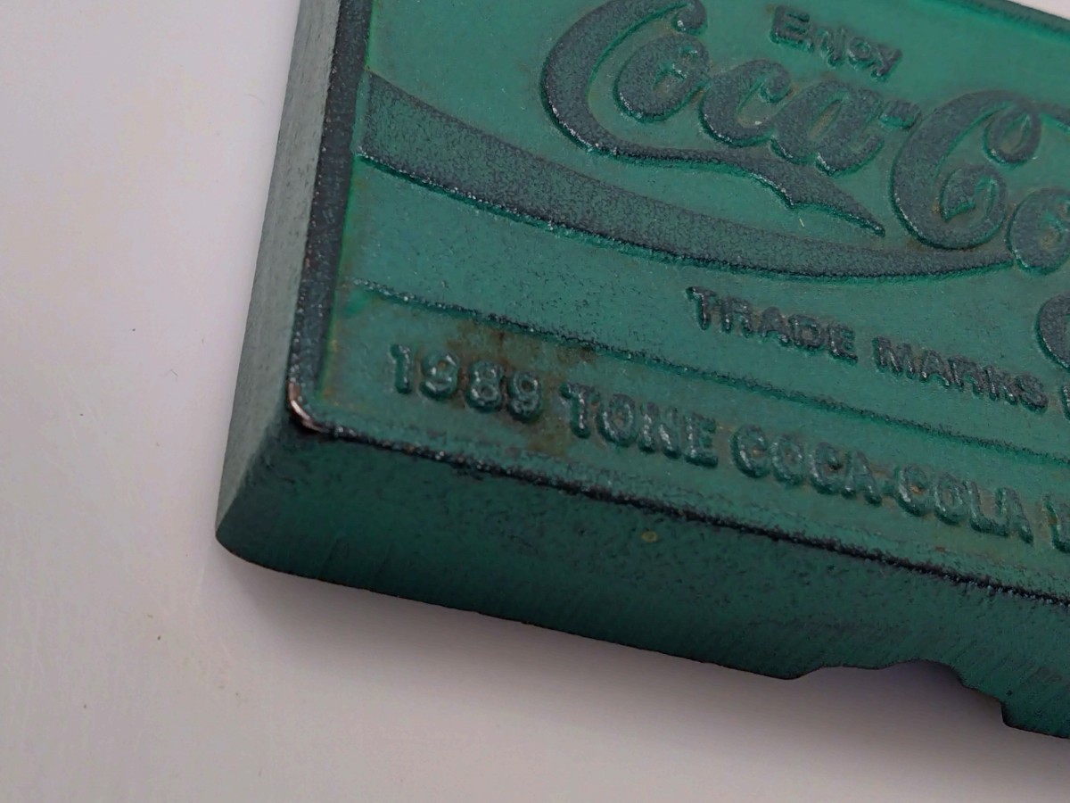 コカ・コーラ Coca-Cola 印鑑ケース 鋳物製 1989年 利根コカ・コーラボトリング_画像3