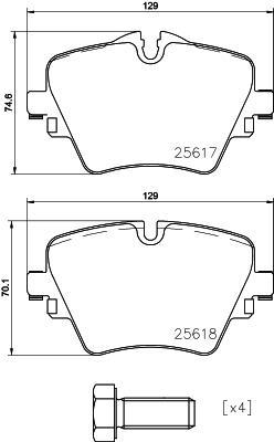 ブレンボ ブラックパッド フロント左右セット ブレーキパッド 2シリーズ F45(アクティブツアラー) 2A15 P06 093 brembo BLACK PAD_画像4