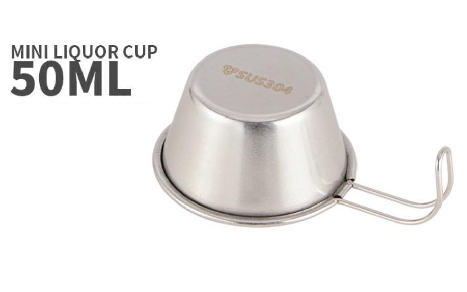  бесплатная доставка! новый товар очень популярный Mini Sierra cup нержавеющая сталь кемпинг 50ml 4 шт. комплект 