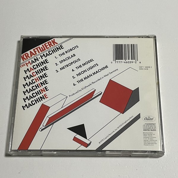 CD クラフトワーク KRAFTWERK『Man Machine』(Capitol CDP 7 46039 2)の画像2