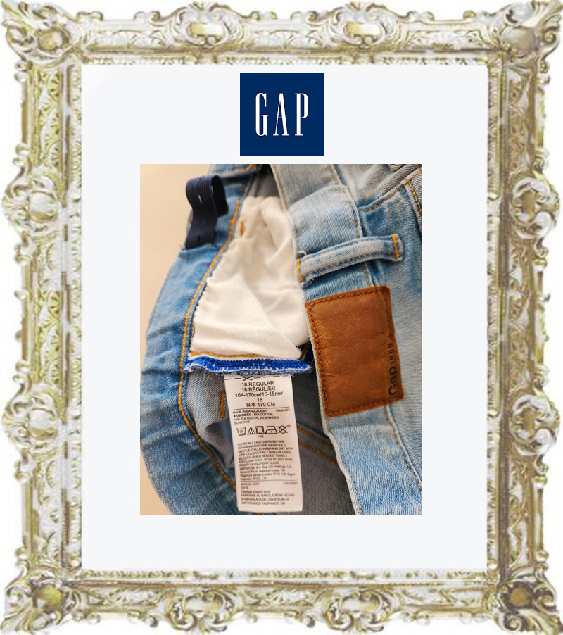  free shipping * regular price 5990 jpy GAP Gap light blue stretch jeans Denim 164-170.18 REGULAR boys * waist inside side adjuster 