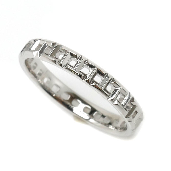 TIFFANY&Co. Tiffany K18WG white gold Ttu Roo narrow ring * ring 62508469 20 number 3.8g unisex used beautiful goods 