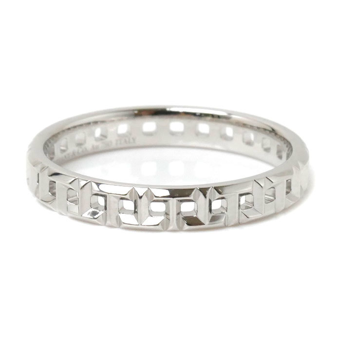 TIFFANY&Co. Tiffany K18WG white gold Ttu Roo narrow ring * ring 62508469 20 number 3.8g unisex used beautiful goods 