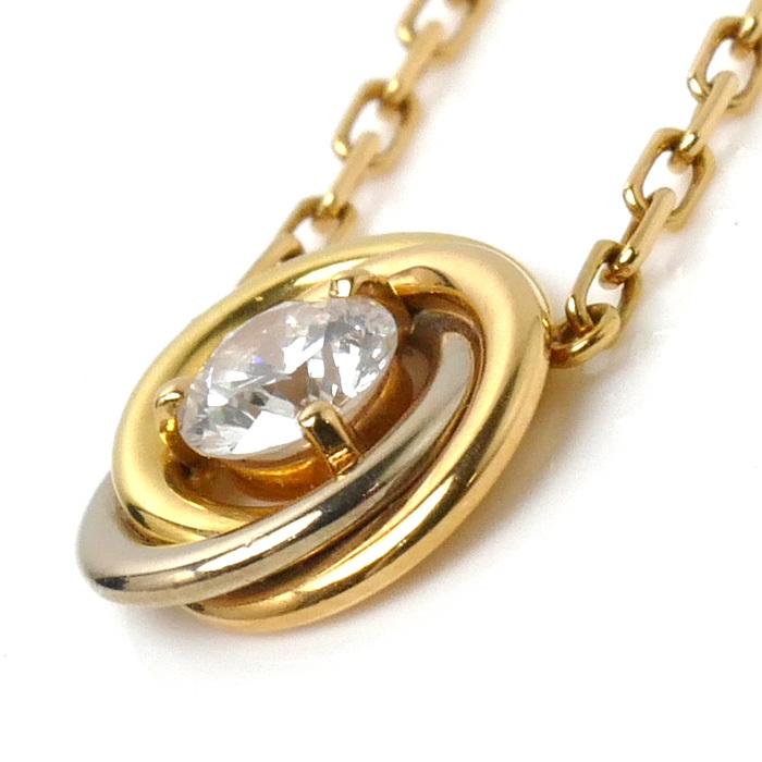 CARTIER Cartier K18YG/PG/WGtoliniti necklace B7224900 diamond 2.7g 38-41cm lady's used beautiful goods 
